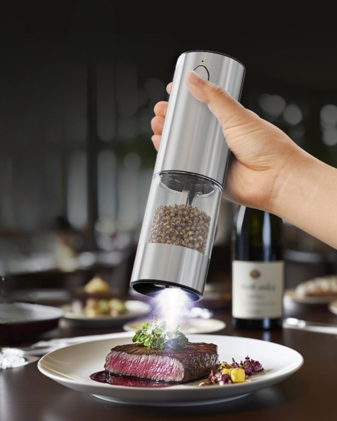 Rechargeable Salt & Pepper Grinder Set – Effortless Daily Seasoning