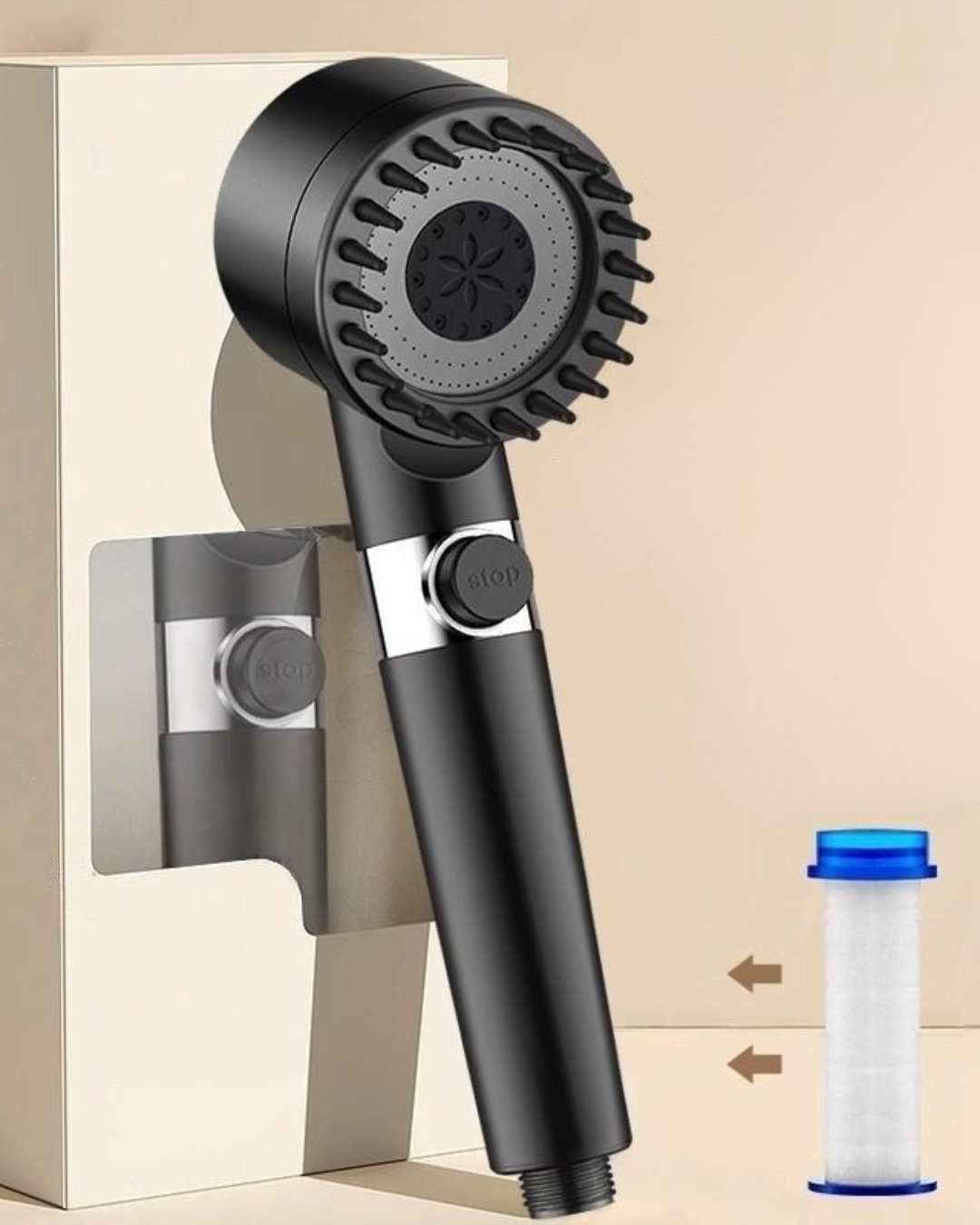 Turbo High-Pressure Shower Head with Filtration – Spa-Like Showers