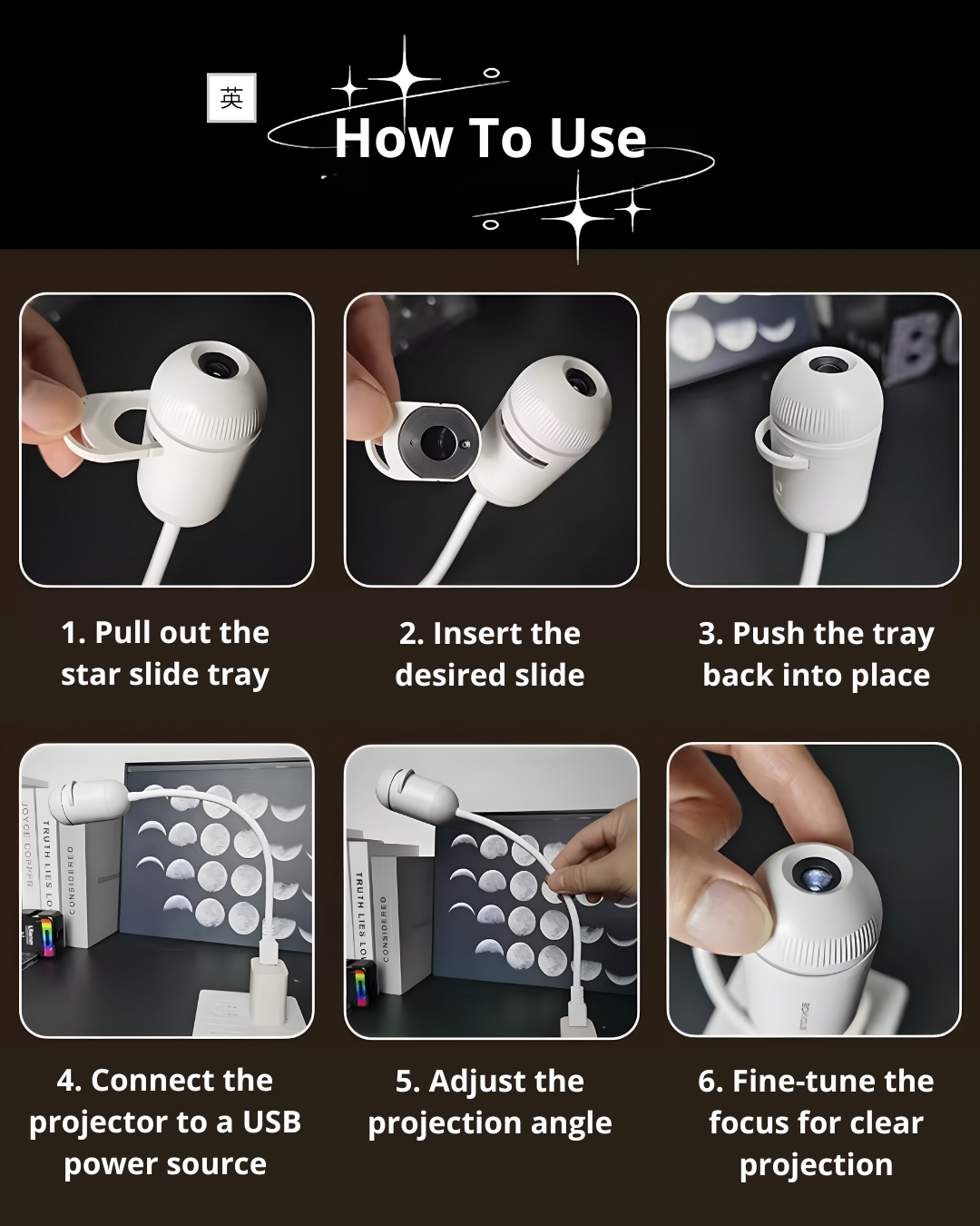 Bedside Night Light & Star Projector – Soft LED Lighting for Babies & Kids