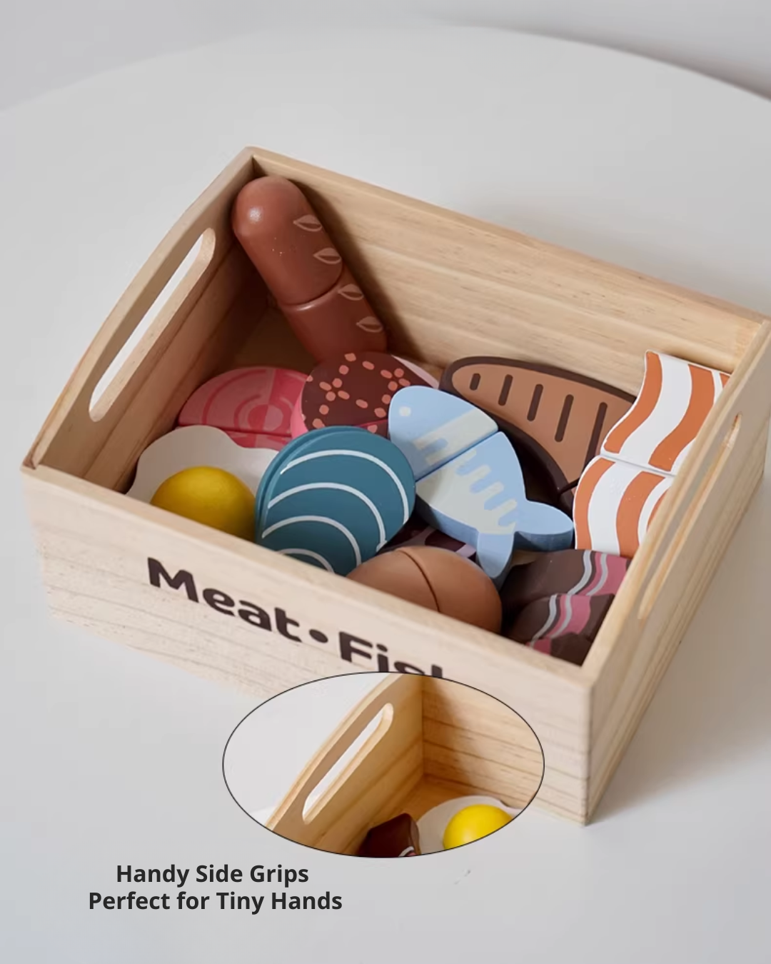 Kids Wooden Play Kitchen & Food Toy Set – Pretend Play for Toddlers