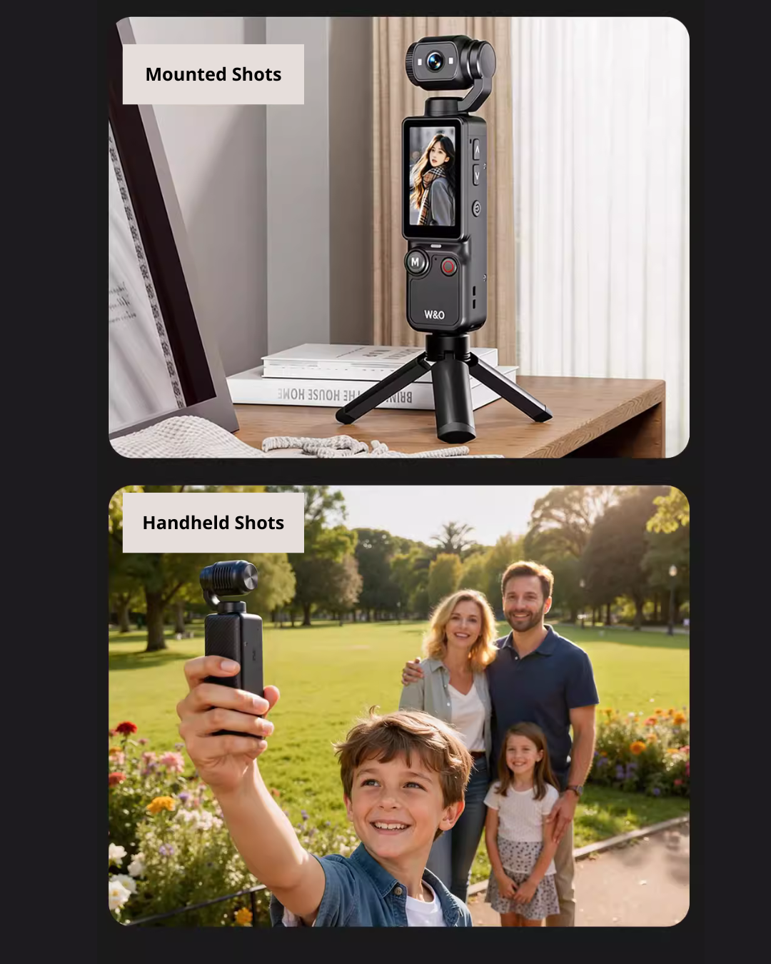 4800W HD Camera with Large Screen & Anti-Shake for Travel & Sports