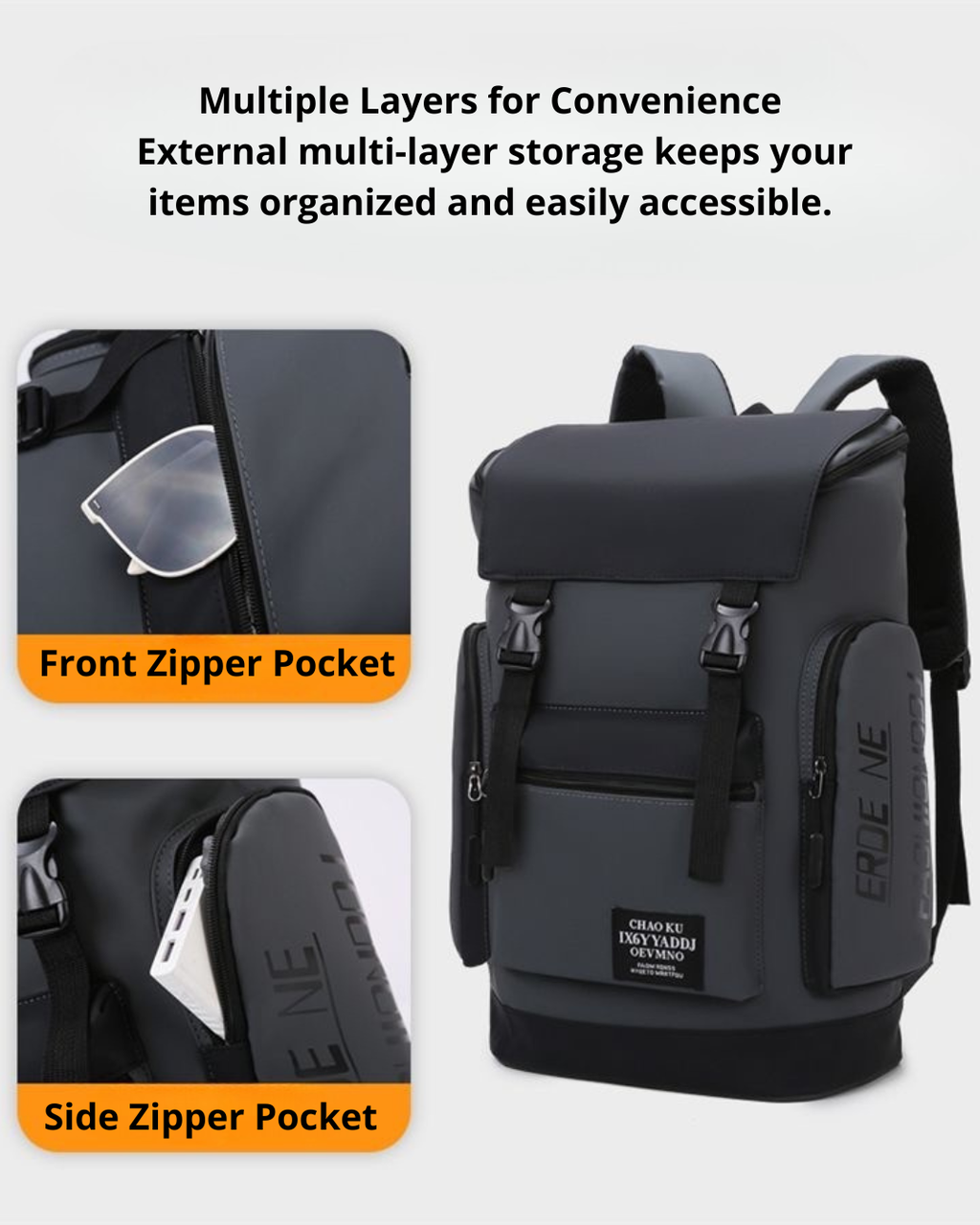 Casual Backpack – Padded Laptop Sleeve, Large Capacity & Travel-Friendly