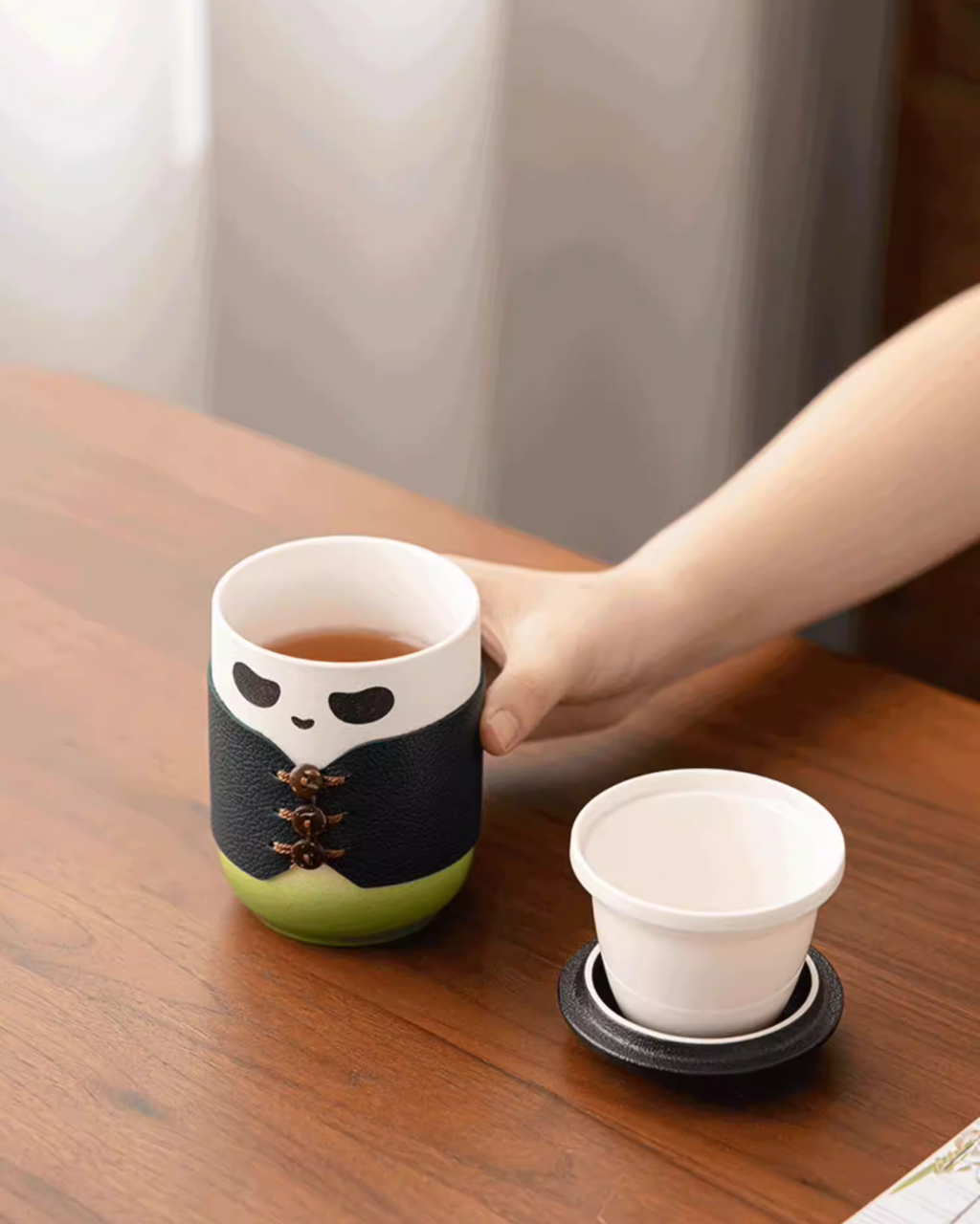 Panda Hero Tea Set – Compact Nested Design for Mindful Tea