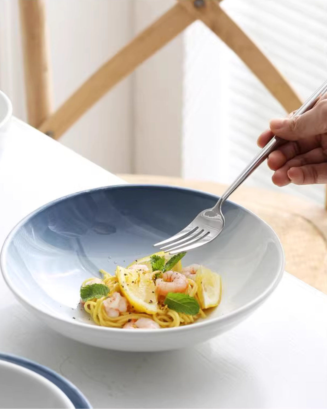 Hand-Painted Nordic Ceramic Dinnerware Set — Minimalist, Unique Design