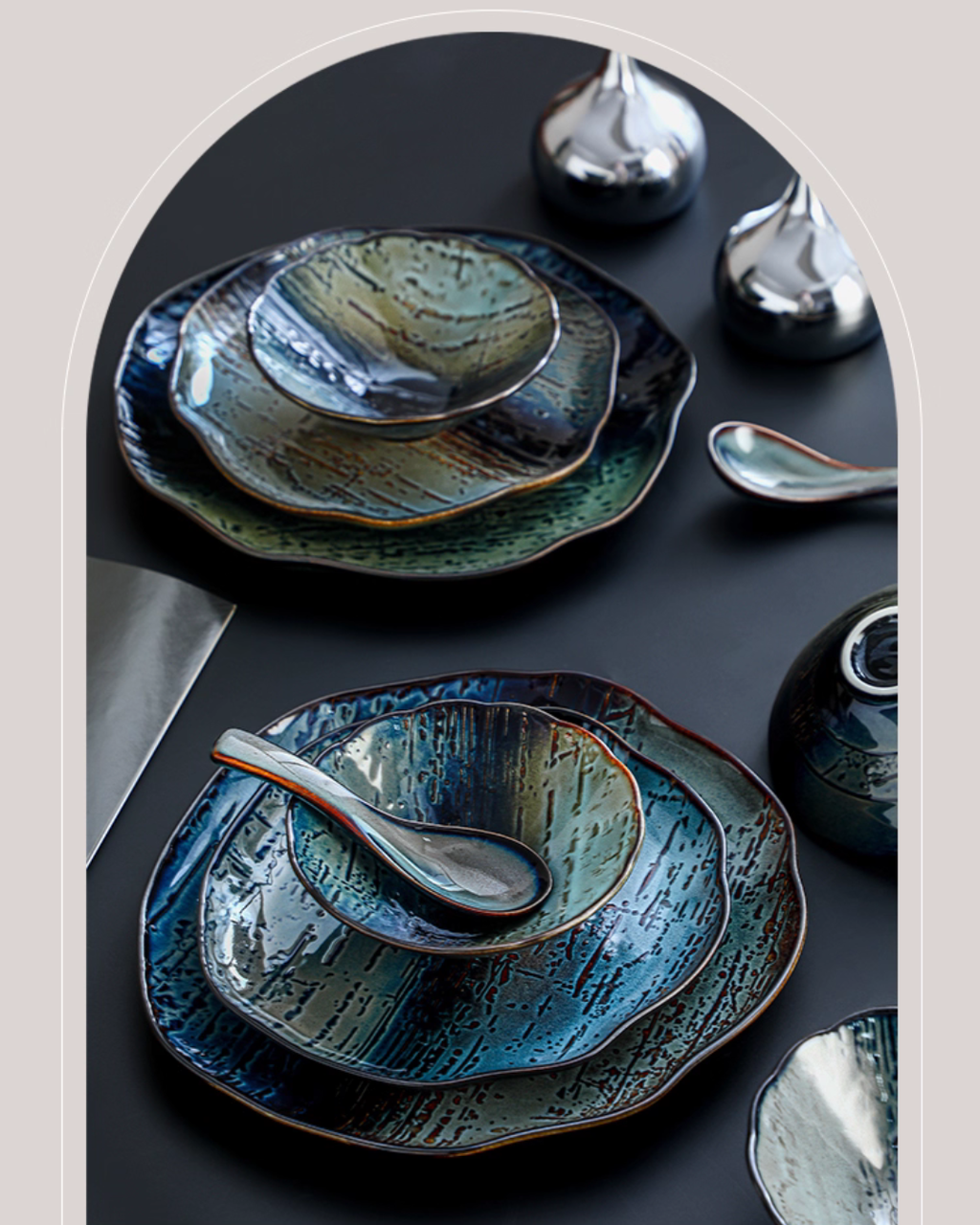 Color Kiln Transformation Porcelain Dinnerware Gift Set – Artistic & Durable