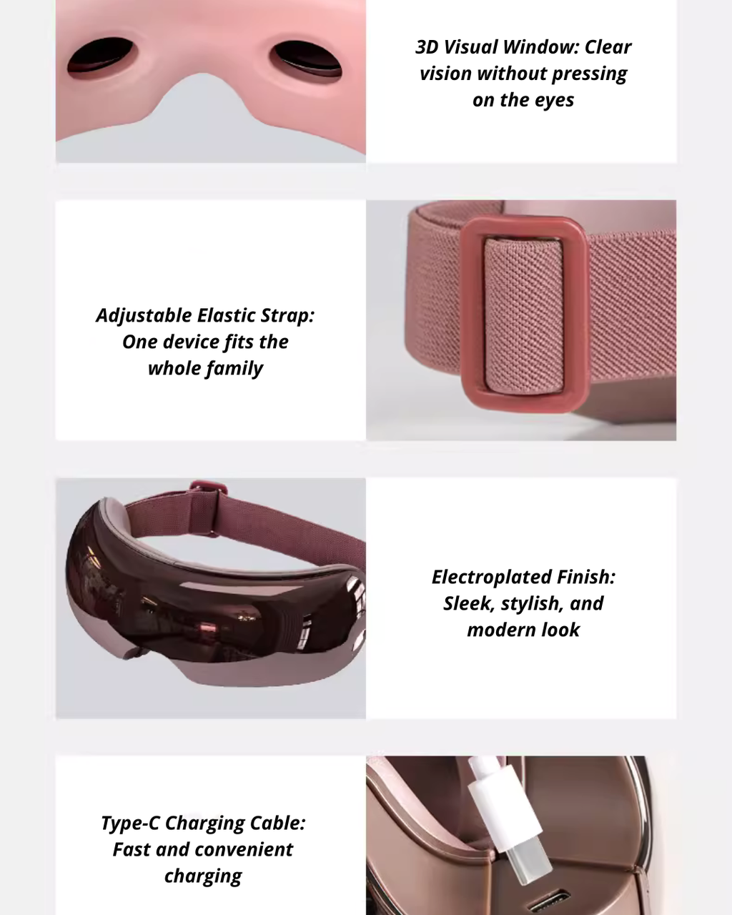 Heated Eye Massager with Air Compression for Tired Eyes
