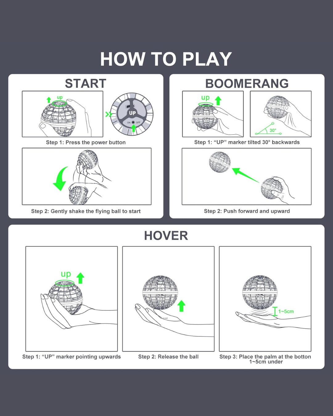 2026 Upgraded Flying Orb Ball – LED Hovering Spinner Toy for Kids