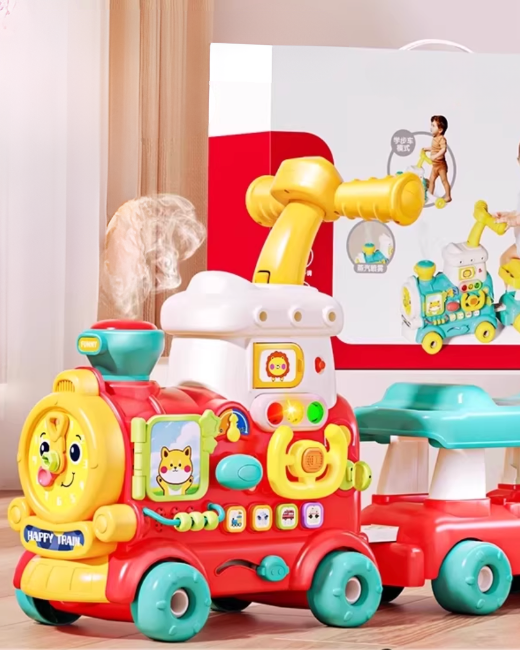 Early Learning Baby Walker & Ride-On with Interactive Activity Panel