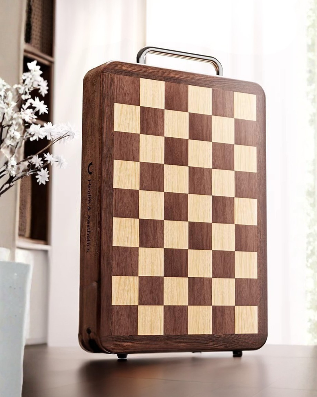Mortise & Tenon End-Grain Ebony Cutting Board – Durable & Antibacterial
