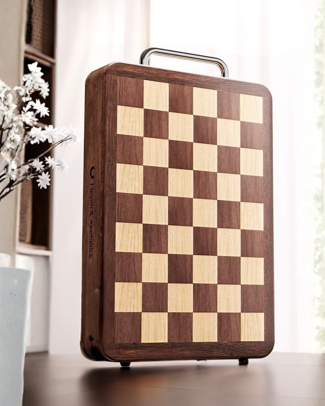 Mortise & Tenon End-Grain Ebony Cutting Board – Durable & Antibacterial