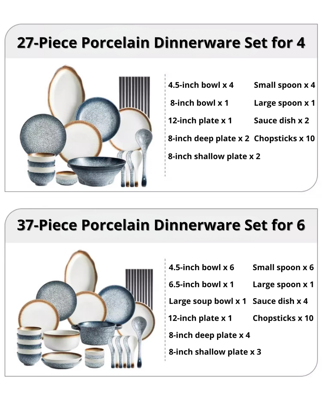 Japanese Porcelain Dinnerware Set – Minimalist Design for Everyday Use