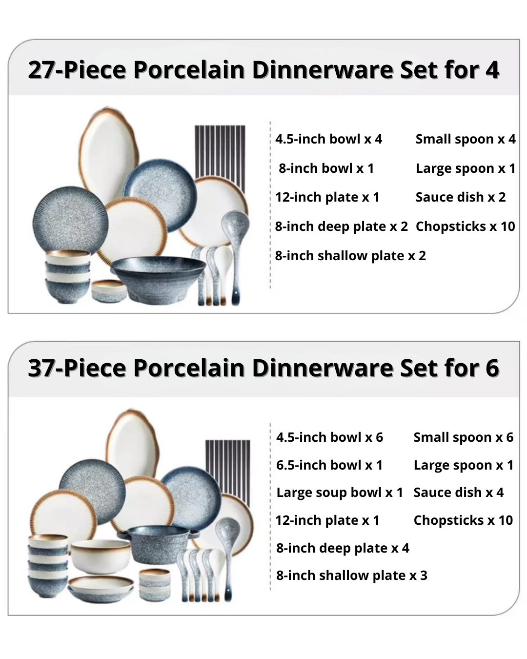 Japanese Porcelain Dinnerware Set – Minimalist Design for Everyday Use