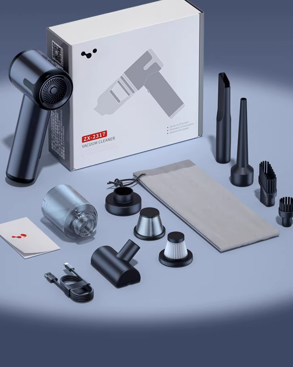 Compact 4-in-1 Multi-Function Vacuum Cleaner with Strong Suction