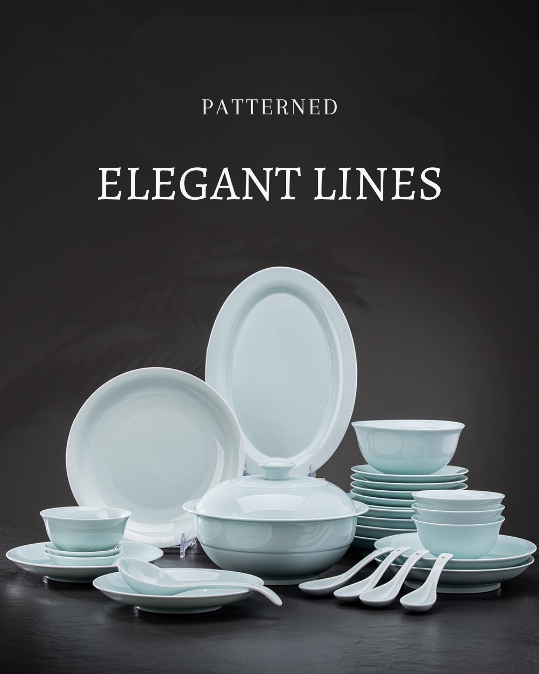 Jingdezhen White Porcelain Dinnerware Set – Authentic & Elegant Tableware