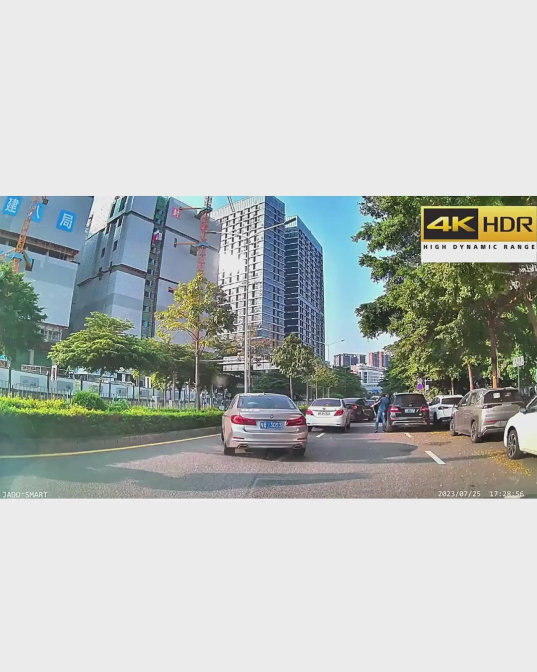 4K Night Vision Dash Cam – Front & Rear, WiFi App & Emergency Lock